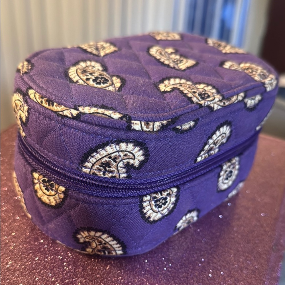 Vera Bradley Purple Quilted Paisley Jewelry Case